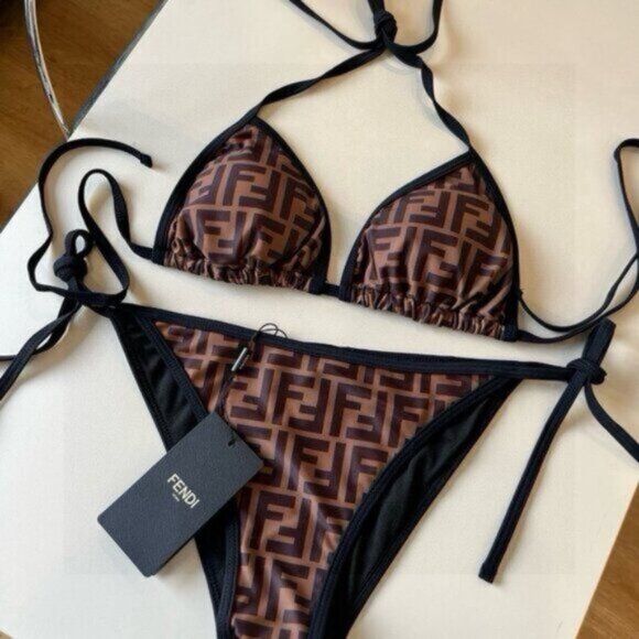 Other - Fendi Monogram Printed Two-Piece Bikini Set